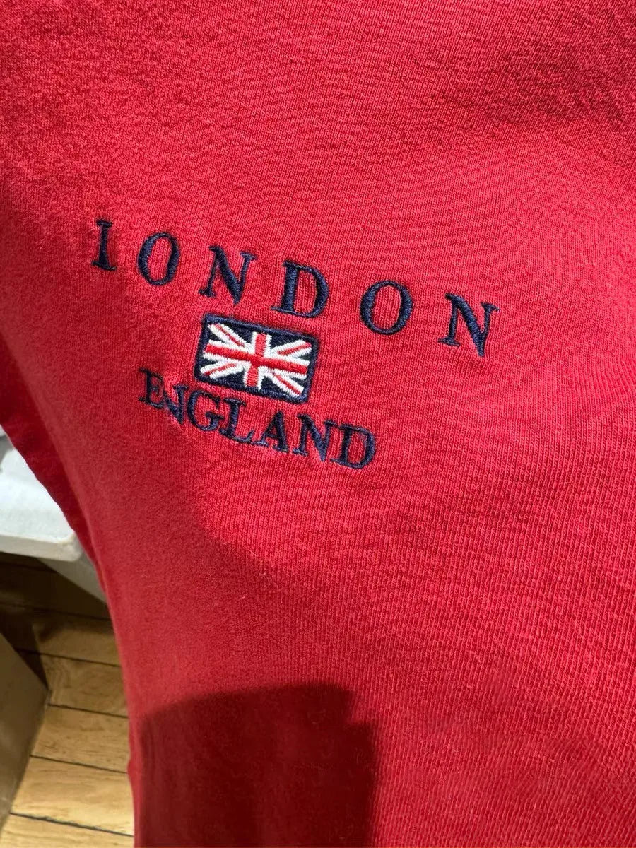 Vintage Red Letter Flag Embroidery Cotton T-shirt Women O-neck Summer Short Sleeve Tee Shirt American Slim Casual Crop Y2K Top