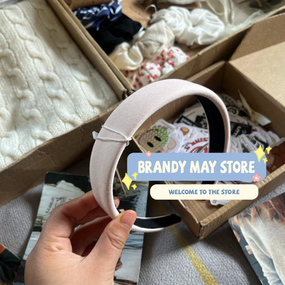 Little Bear Print Headbands Women New Casual Vintage Cotton Preppy Style Streetwear Headwears Girl Cute Sweet Y2K Headband OOTDS