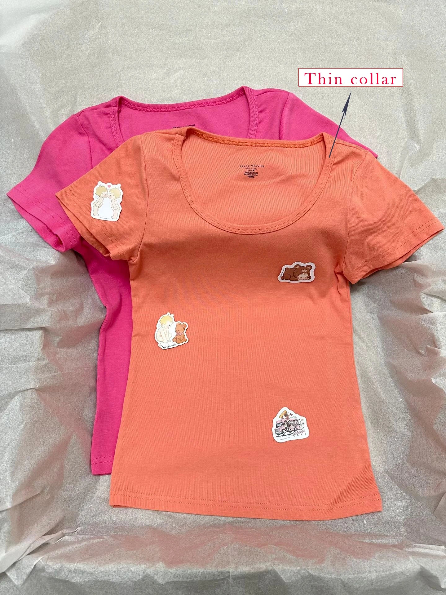 Orange Slim T-shirts Women Summer Casual Streetwear O-neck Short Sleeve Cotton Tee Tops Female Simple All-match Basic TshirtsY2K