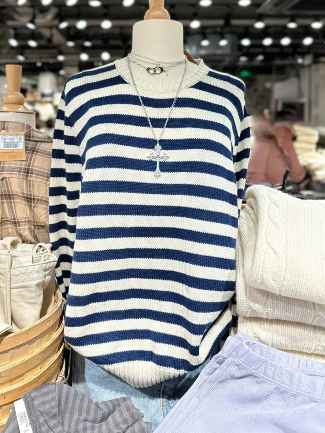 Sweet Beige Twist Flower Knit Sweater Woman Autumn Round Neck Long Sleeve Jumper Casual All-match Pullover Preppy Style Sweaters
