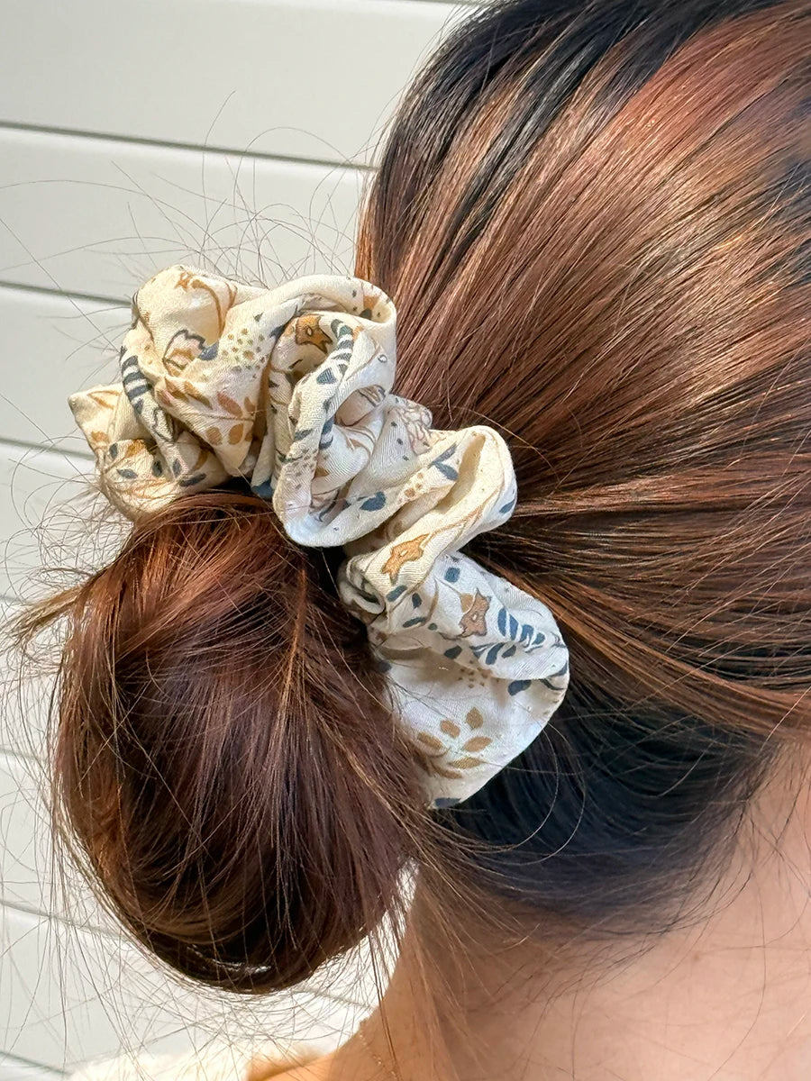 2PCS/Set Sweet Elastic Hair Bands Women Handmade and Custom-made Multicolor Large Scrunchie Cute Hair Accessories