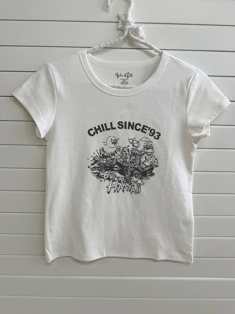 Vintage Letter Graphic Crop Top Women Summer Casual Round Neck Short Sleeve Short T-shirt Female Retro Classic Cotton Tops Chic