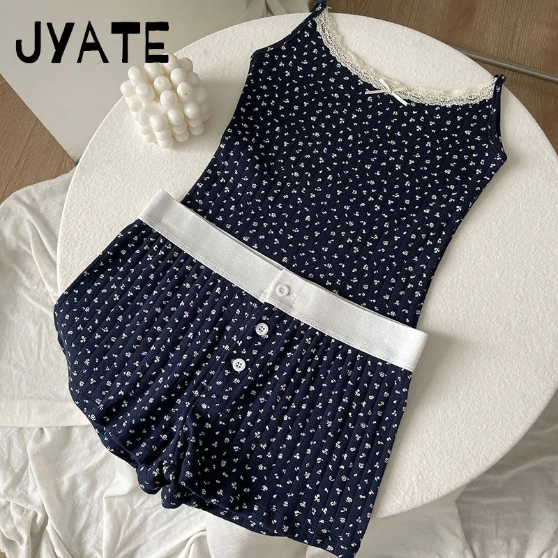 Lace Trim Floral Eyelet Tank Tops Women New Summer Cotton Bow Slim Preppy Style Cropped Vests Sweet Vintage Chic Camisole Y2K