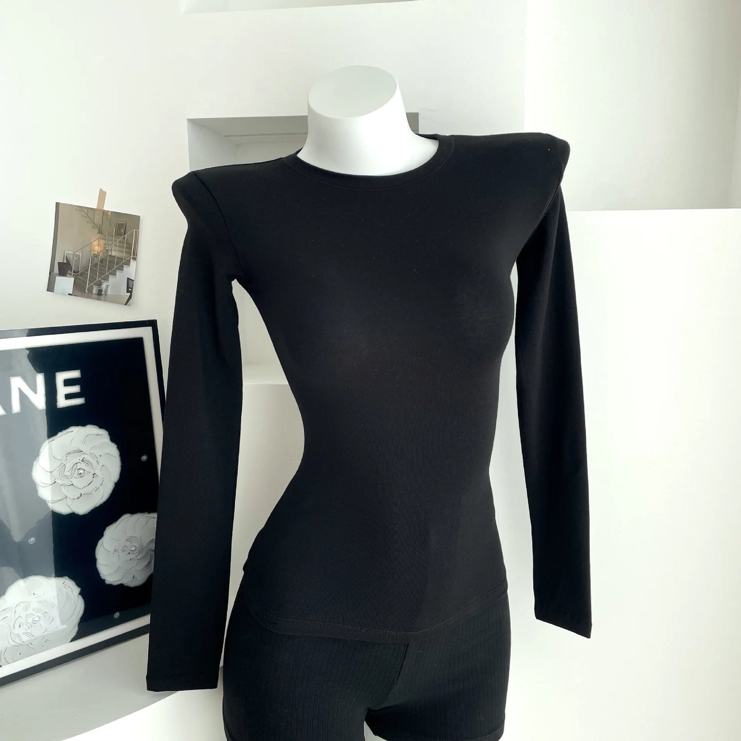 Solid Skinny Cotton T-shirt Women Casual Simple All-match O-neck Yoga Long Sleeve Tees Female Elegant Sweet Basic Sport T-shirts