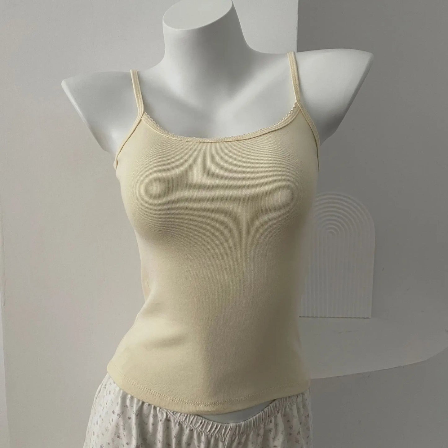 Eyelet Solid Slim Camisole Women Summer Chic Streetwear Cotton Sleeveless Vests Sweet Simple All-match Tank Tops Y2K