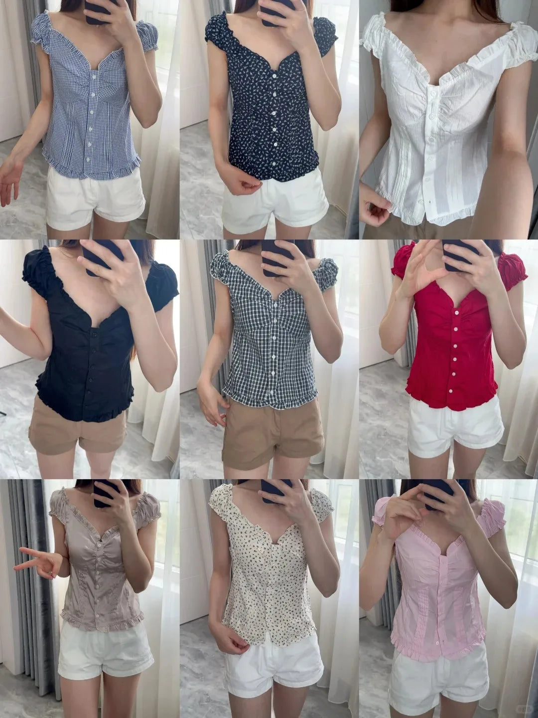 Collection Folds Blouse Tees Women Casual Single Breasted Ruffle Sleeveless Tank Tops Sweet Vintage Preppy Style Camisole Y2K