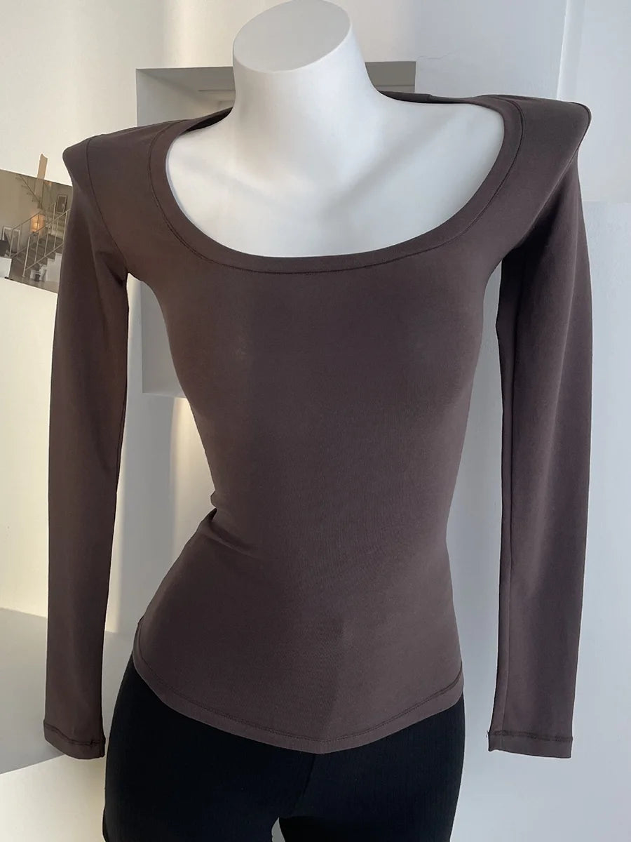 Solid Skinny Cotton T-shirt Pant Set Woman O-neck Long Sleeve Tee+Foldover Flare Yoga Pant Sport 2 Piece Sets Can mix and match