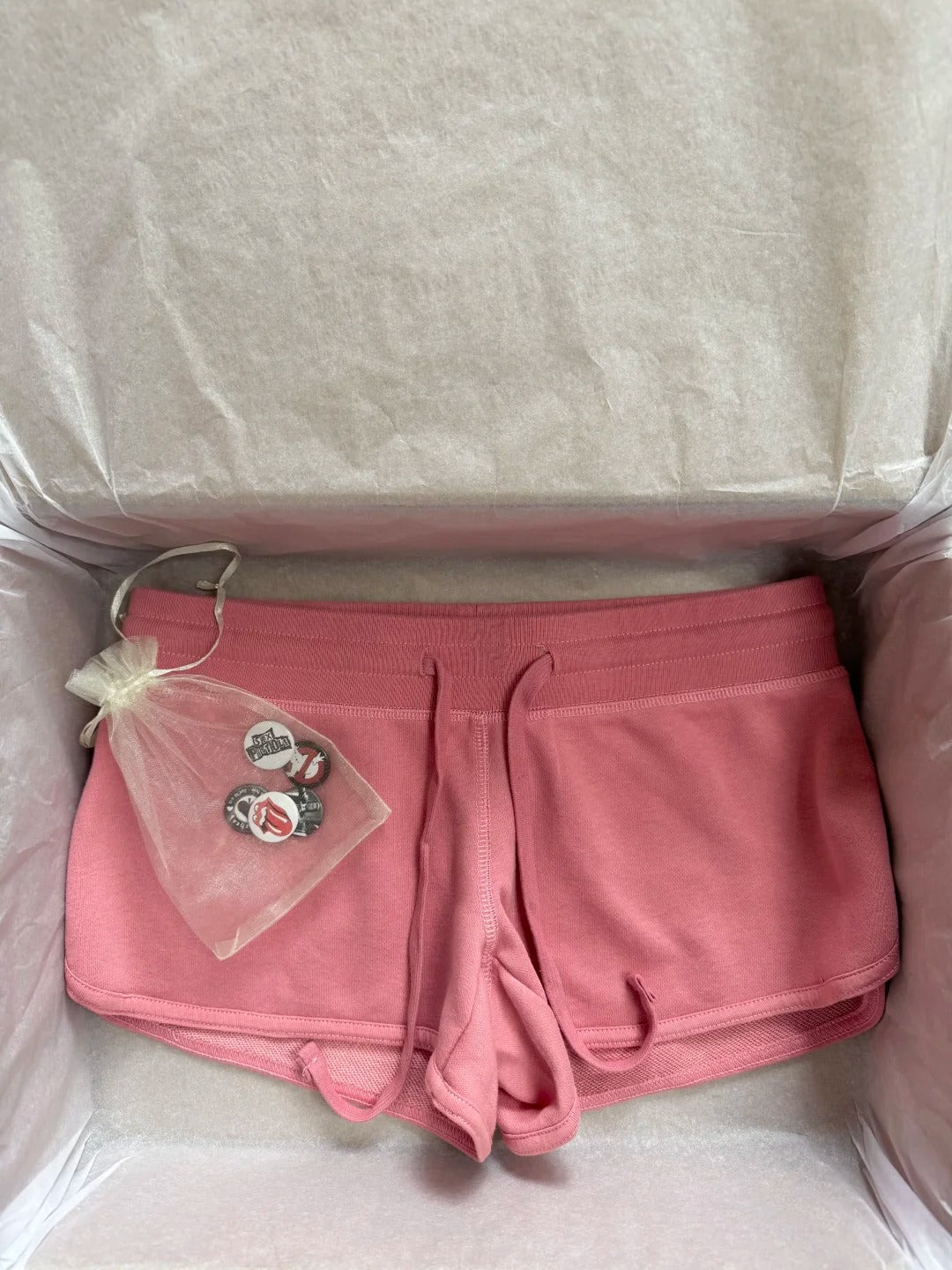 Rose Pink Cotton Short Pant Women Casual Elastic High Waist Casual SweatShorts