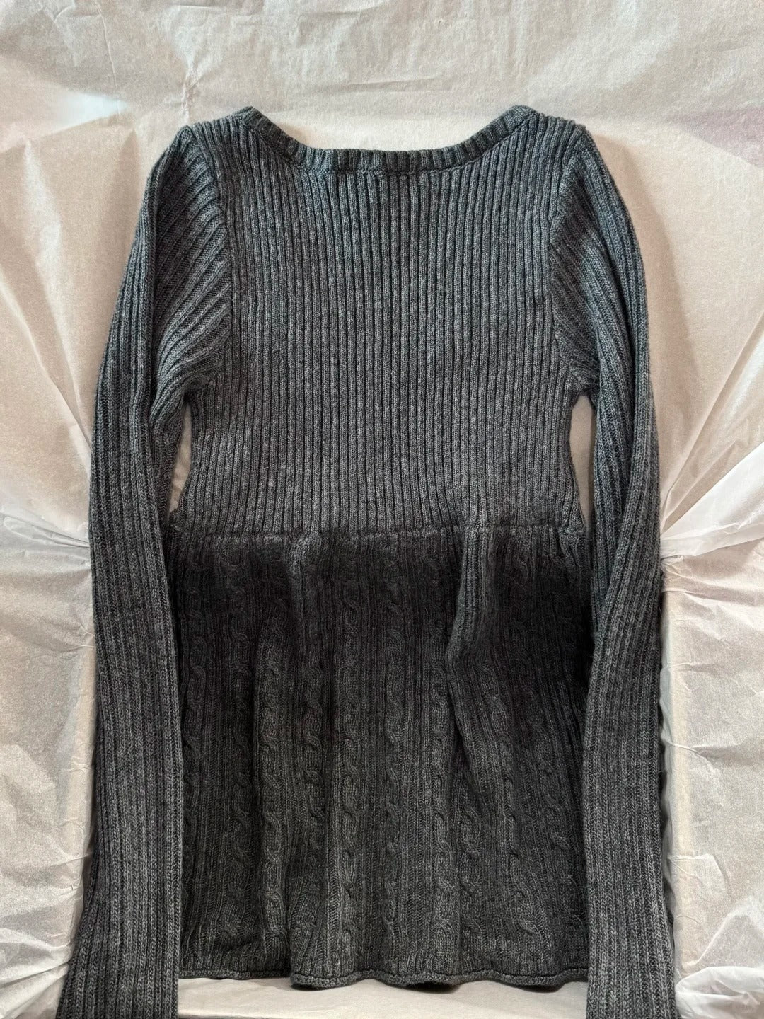Jastie grey square-neck sweater