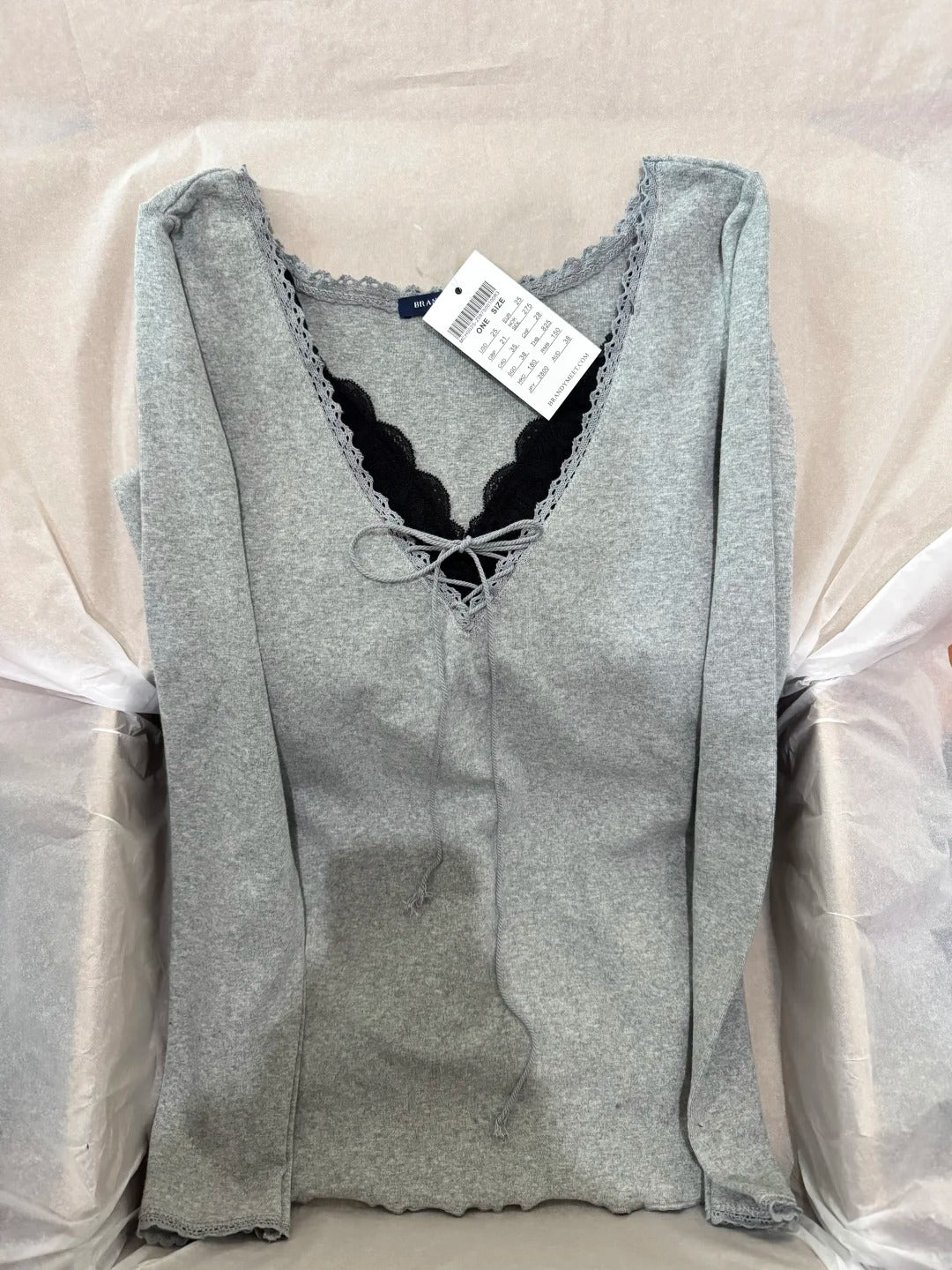 Lace-up Long Sleeve Tees