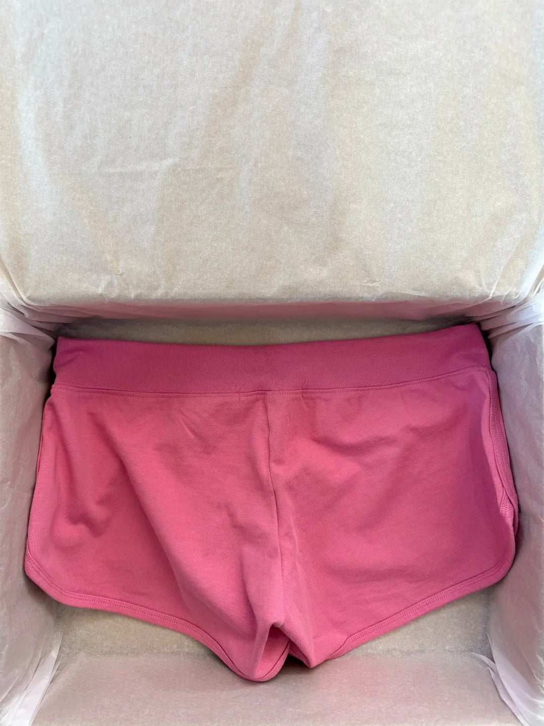 Rose Pink Cotton Short Pant Women Casual Elastic High Waist Casual SweatShorts