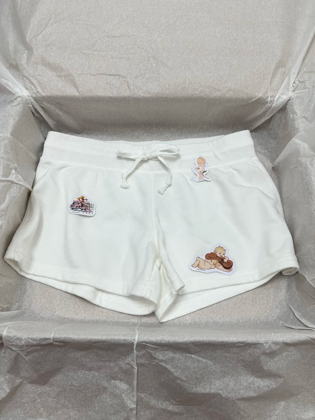 Rose Pink Cotton Short Pant Women Casual Elastic High Waist Casual SweatShorts