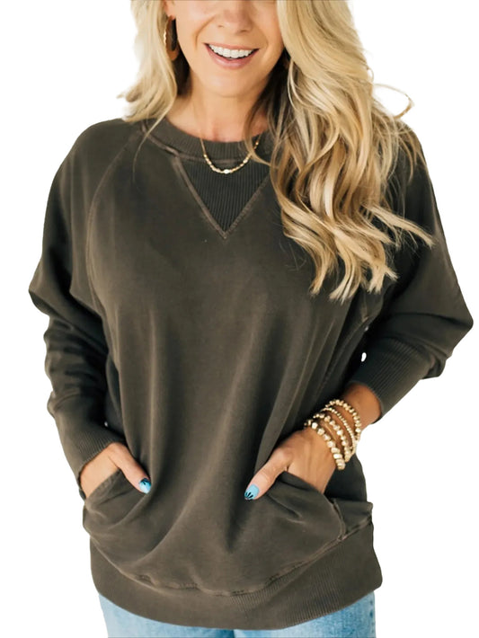 2025 Autumn Winter long sleeve sweatshirts O-Neck Pullover