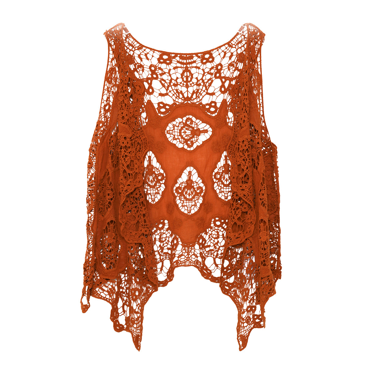 Haut cache-cœur en crochet avec patch hippie froal