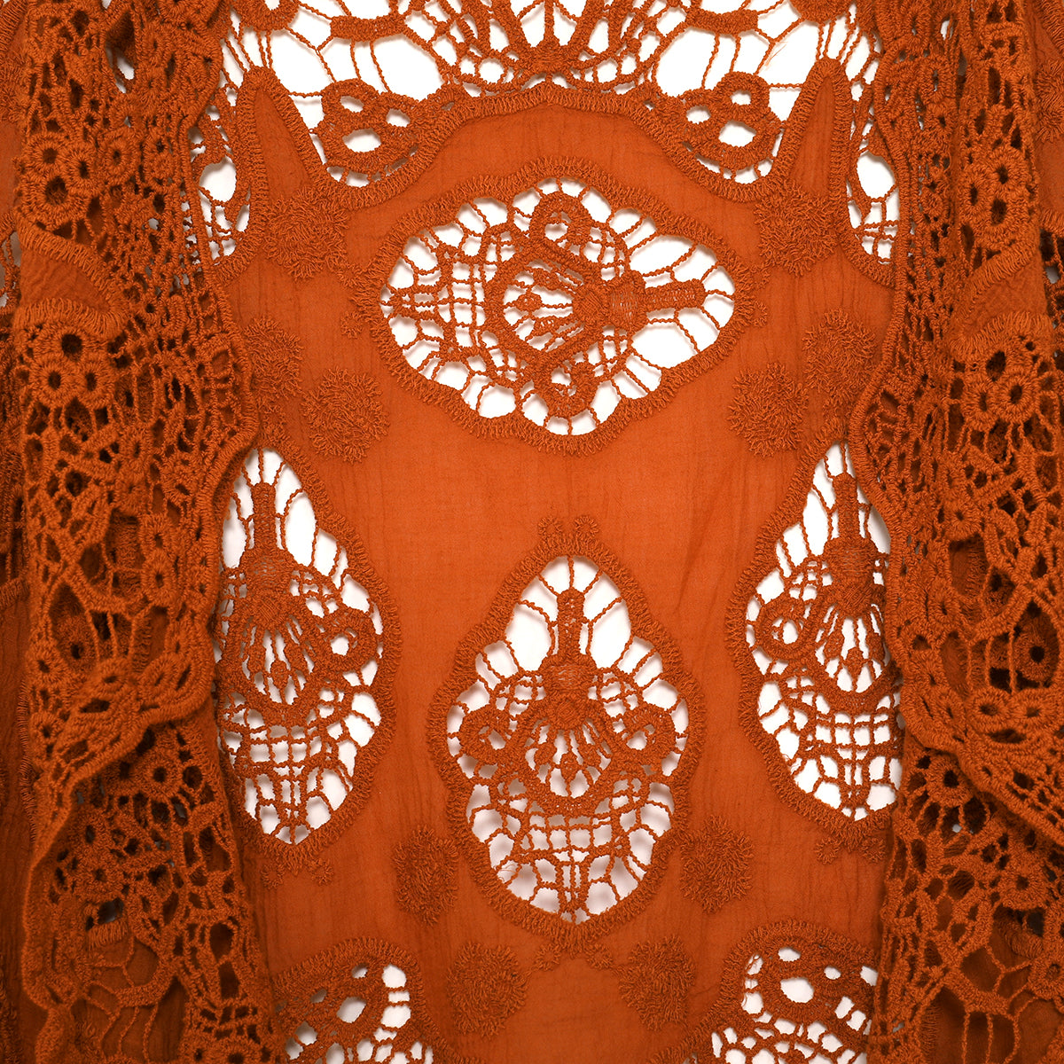 Haut cache-cœur en crochet avec patch hippie froal