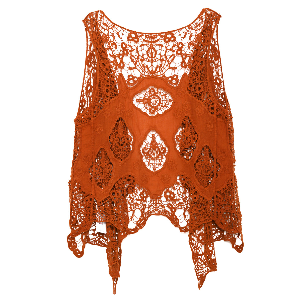 Haut cache-cœur en crochet avec patch hippie froal