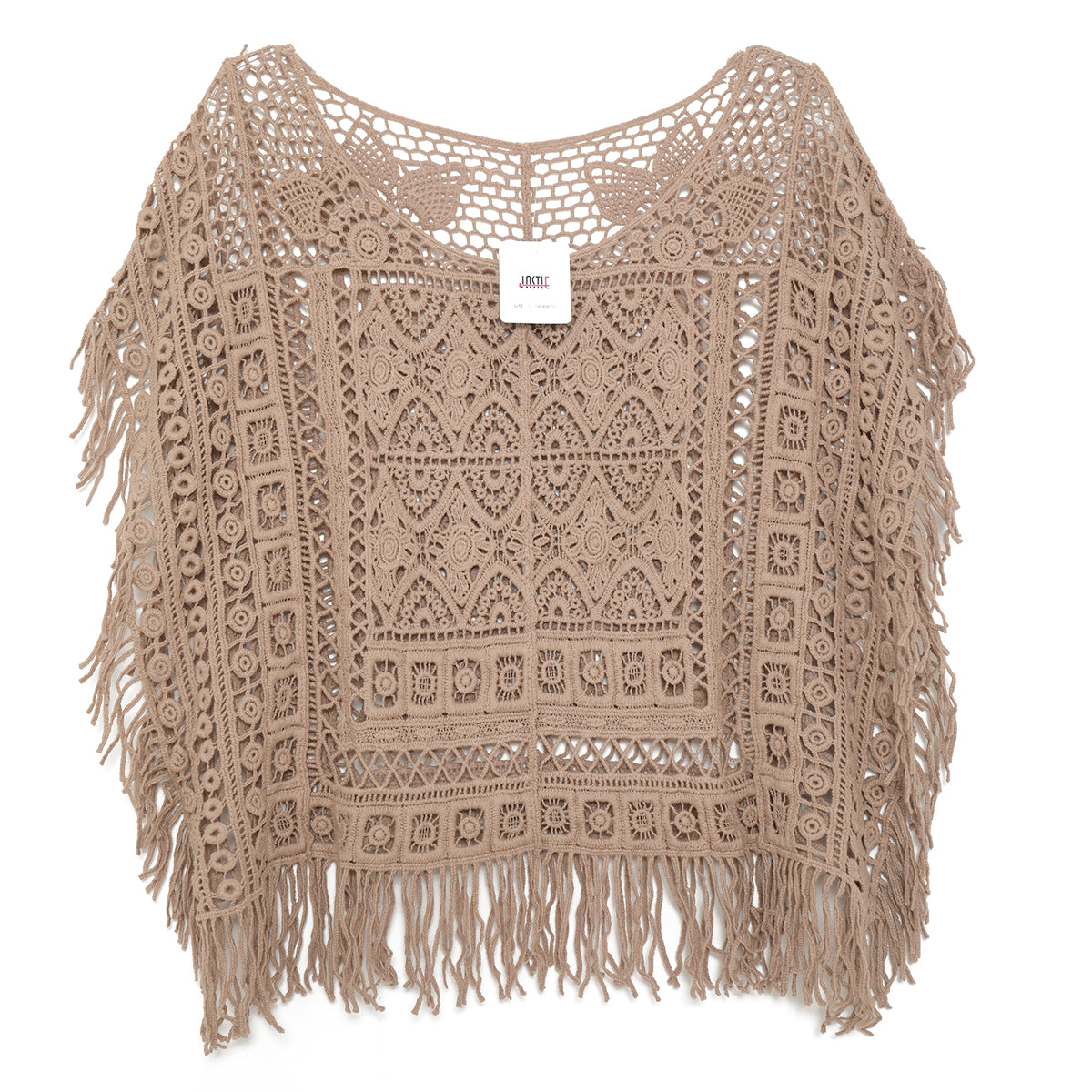 Brown Floral Embroidery Women Shirt