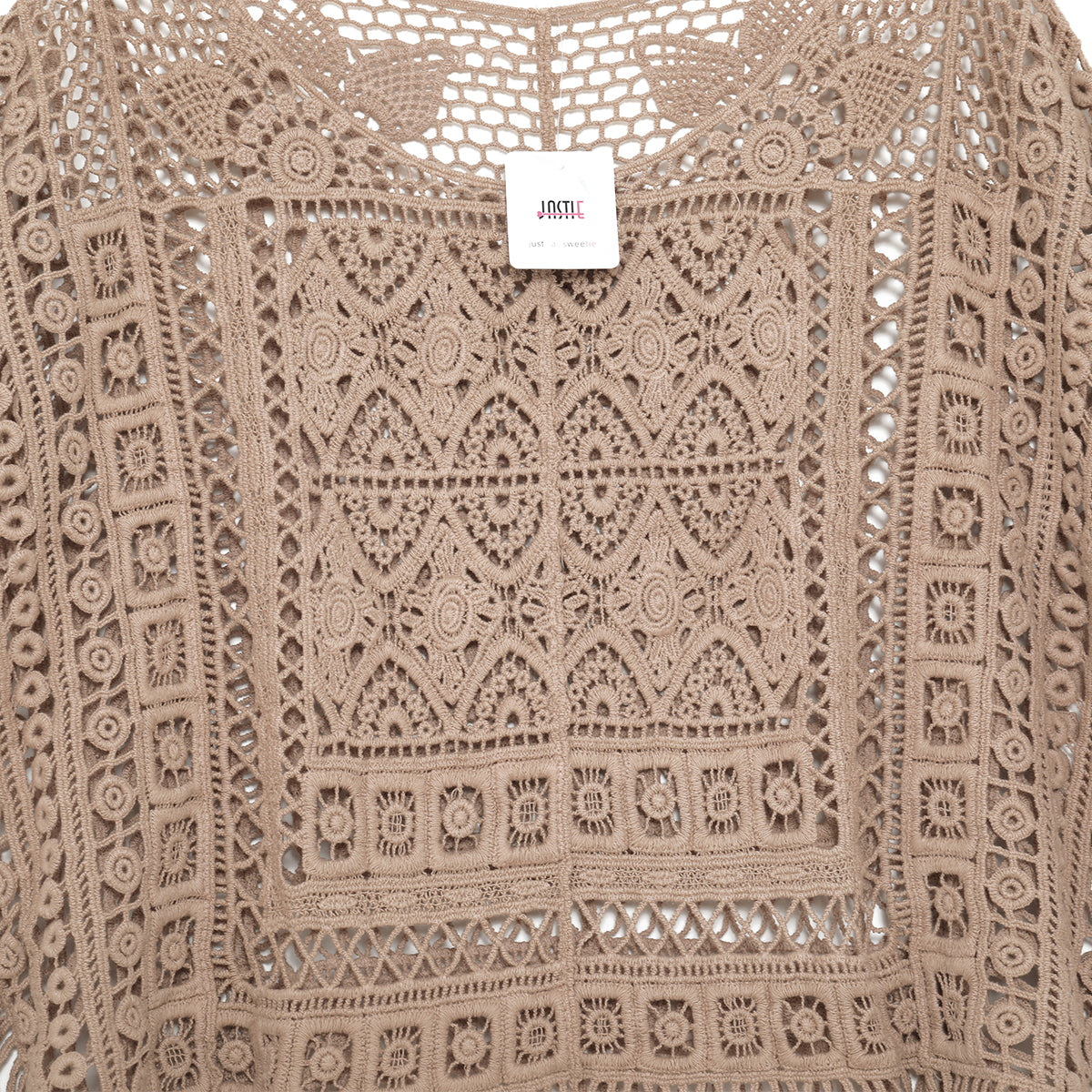 Brown Floral Embroidery Women Shirt