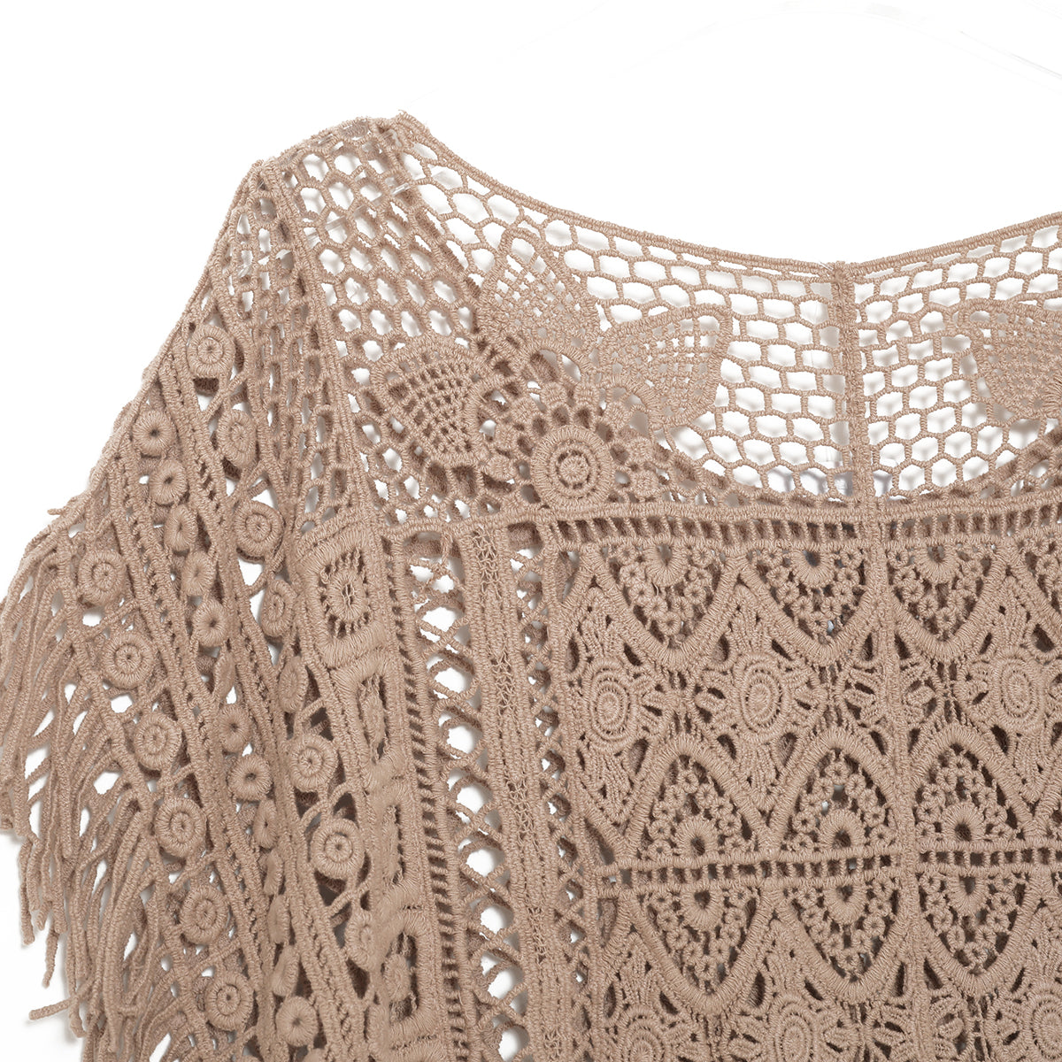 Brown Floral Embroidery Women Shirt