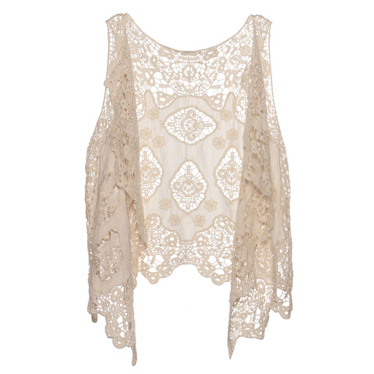 Haut cache-cœur en crochet avec patch hippie froal